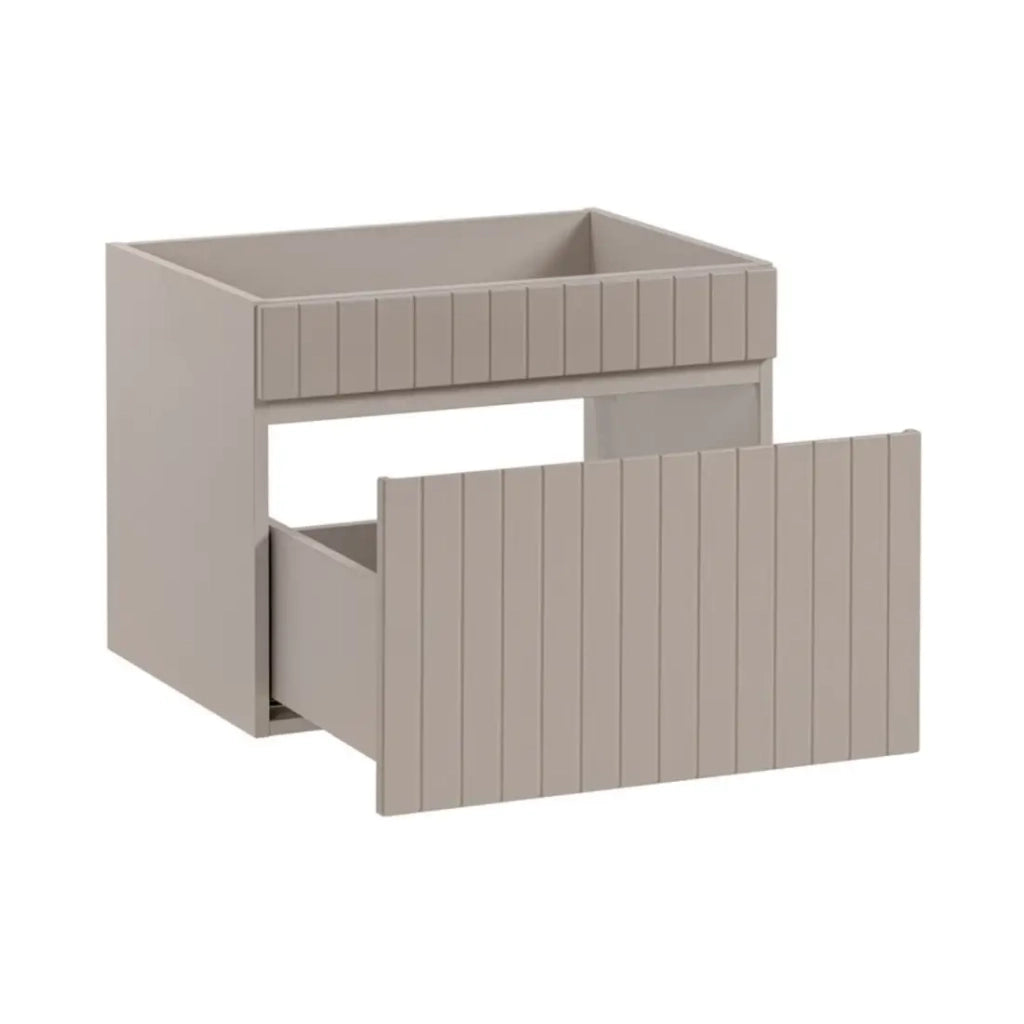 Set da bagno ICON: mobiletto sotto lavabo 60cm cachemire + lavabo incassato bianco