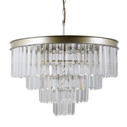 Lampadario Italux Verdes cristallo oro champagne 8xE14
