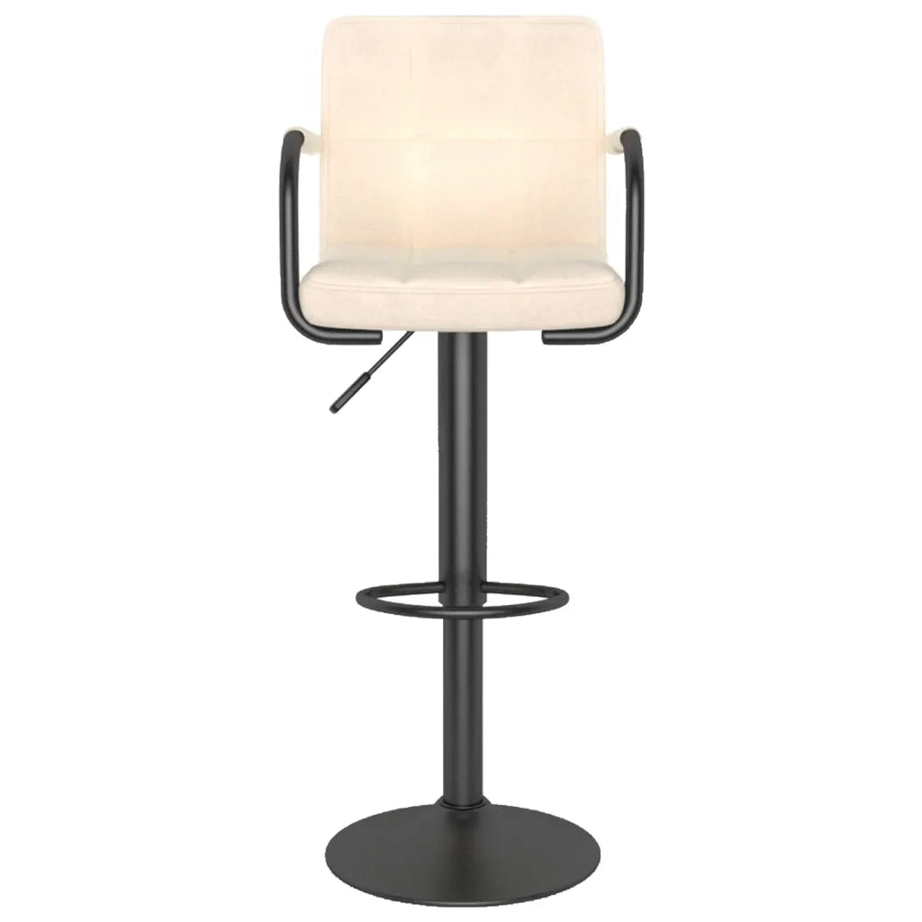 Sgabelli da Bar 2 pz Crema in Tessuto 334637