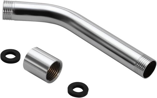 Estensione di Armatura a Mano in Acciaio Inox per Doccia - Curva in Avanti - Tubo di Acciaio Inox Extra per Montaggio a Muro per la Stanza da Bagno