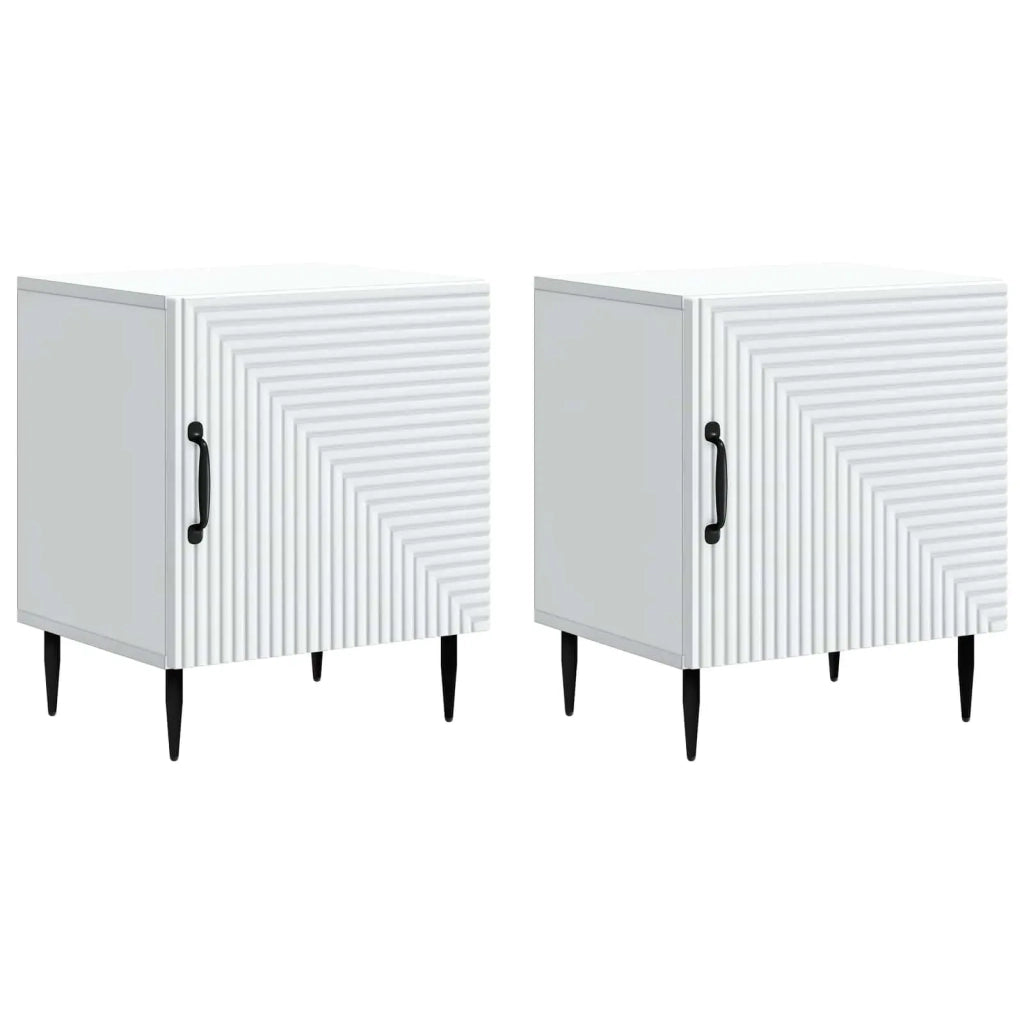 Armadio da Notte 2 pcs Bianco 43 x 34,5 x 50 cm