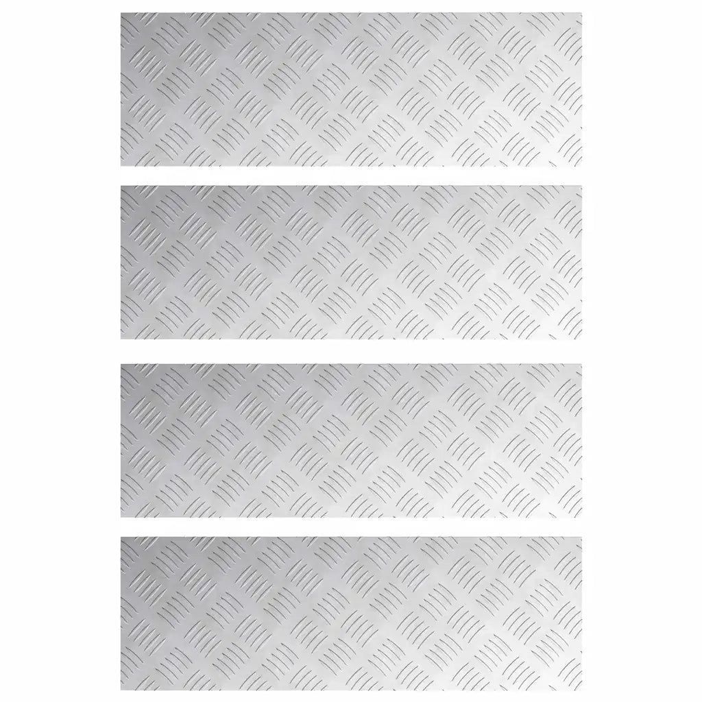Gradini per Scale 4 pcs Argento 75 x 25 cm Alluminio 4104278