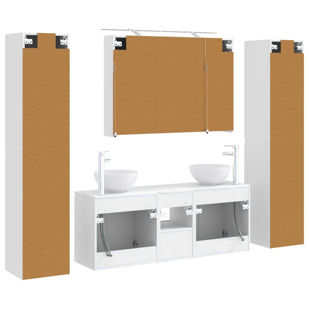Set di mobili per il bagno 6 pcs Bianco 3407207