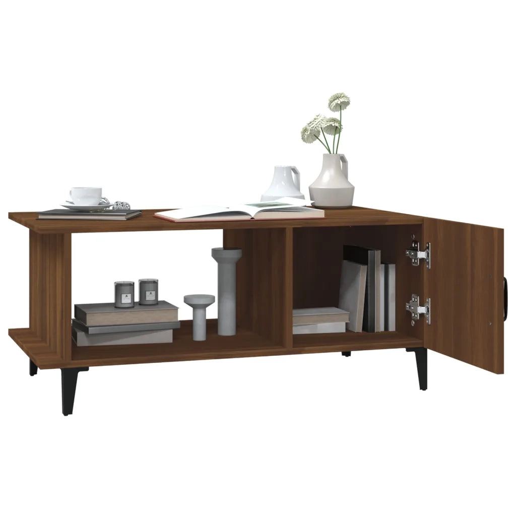 Tavolino da Salotto Rovere Marrone 90x50x40cm Legno Multistrato