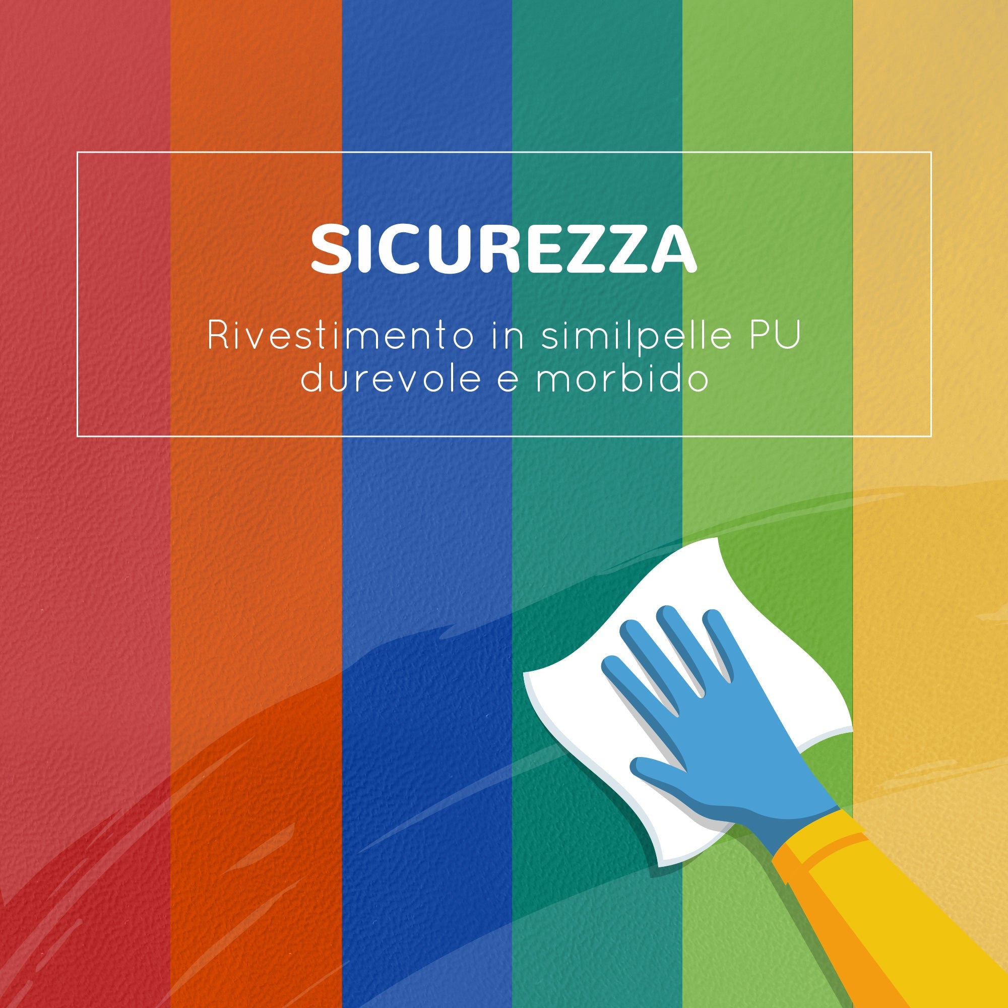 Set 5 Costruzioni Morbide Rettangolo e Trapezio in PU e EPE Multicolore