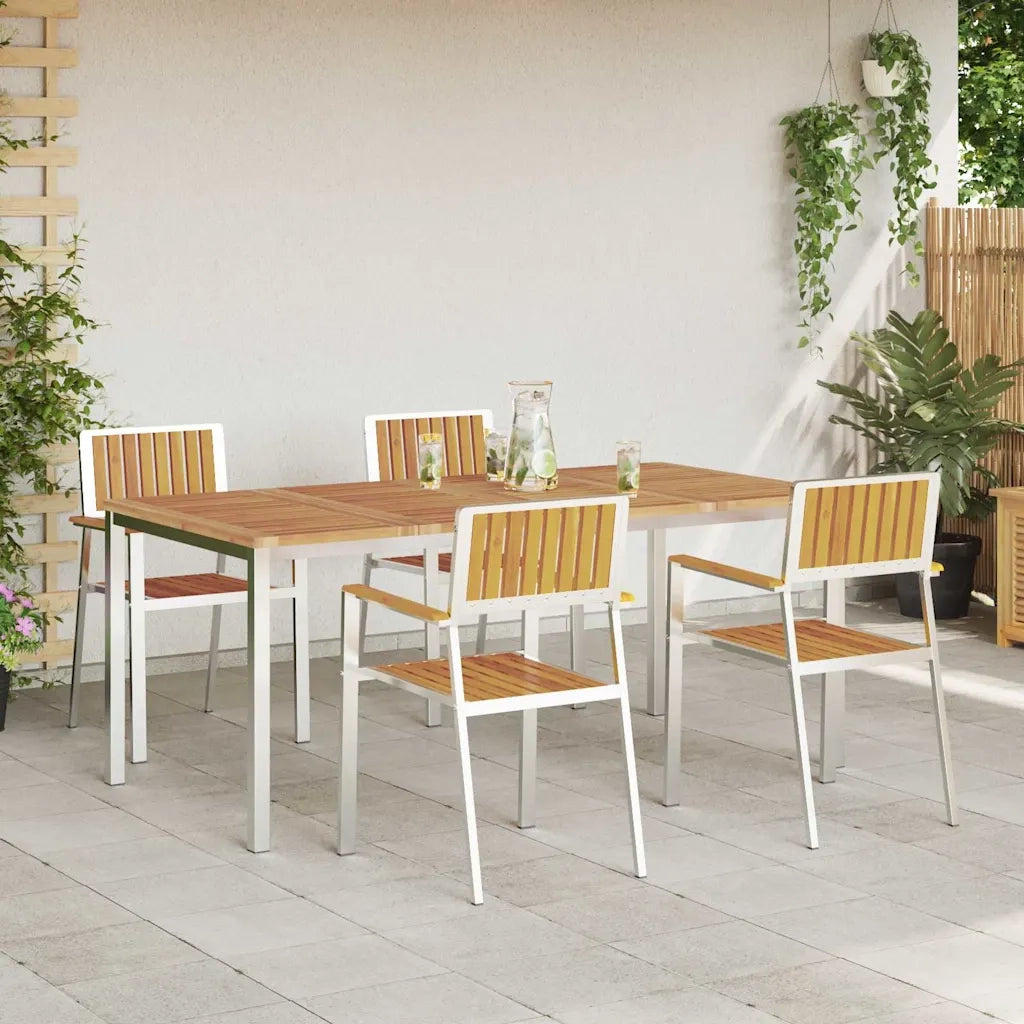 Set da pranzo per esterni 5 pcs Legno di Acacia Massello 3334793