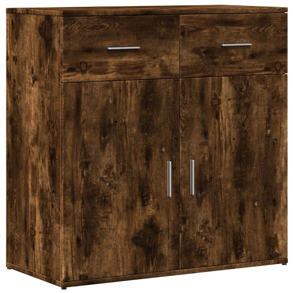 Buffet credenza cassettiera armadio mobile contenitore organizer per cucina soggiorno salotti set da 2 79 x 38 x 80 cm legno ingegnerizzato marrone 02_0036749