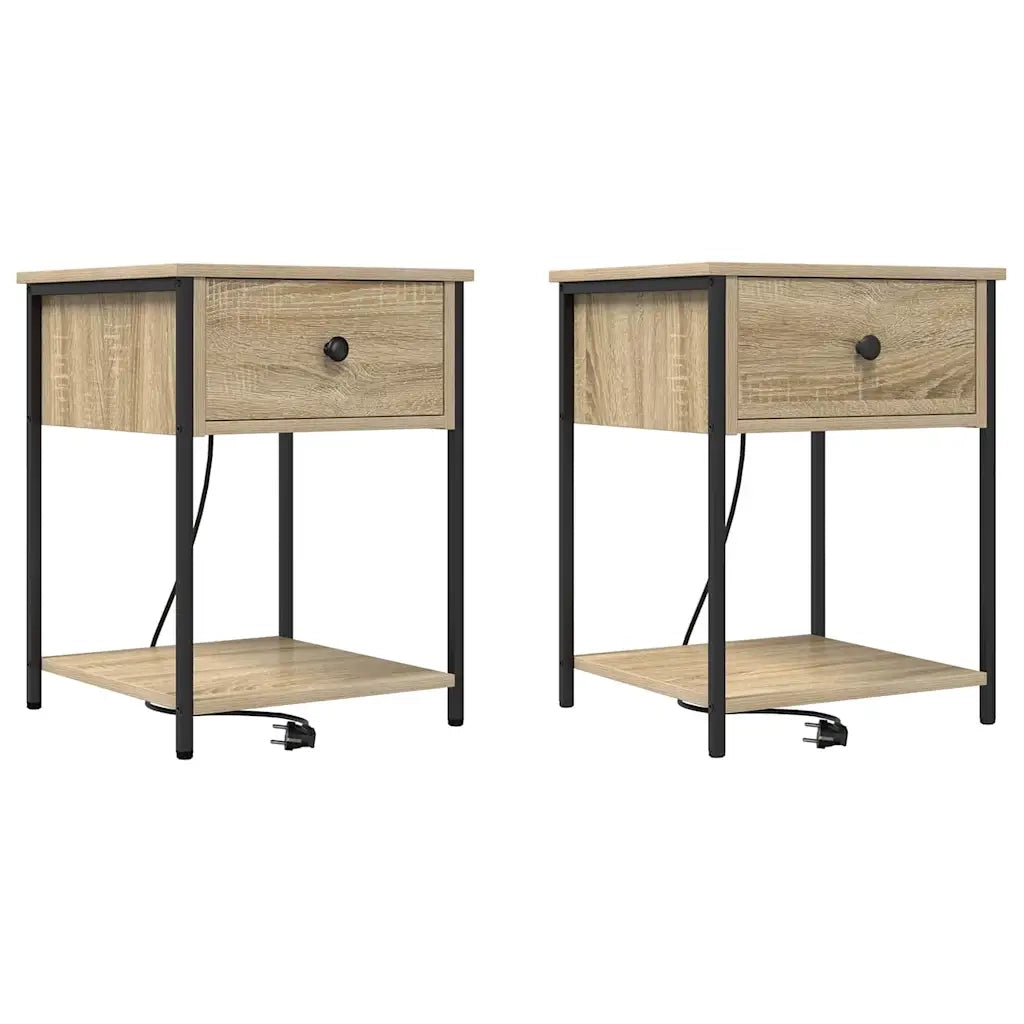 Armadio da Notte 2 pcs Rovere Sonoma 42 x 41 x 56 cm 859423
