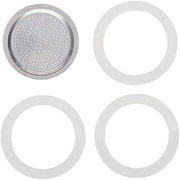 Set di accessori 6 tazze - Gomma di sigillatura/sistema di filtraggio - Filtro in alluminio - Accessori sostituibili - Resistente al calore - Facile da installare - Macchina per caffè espresso