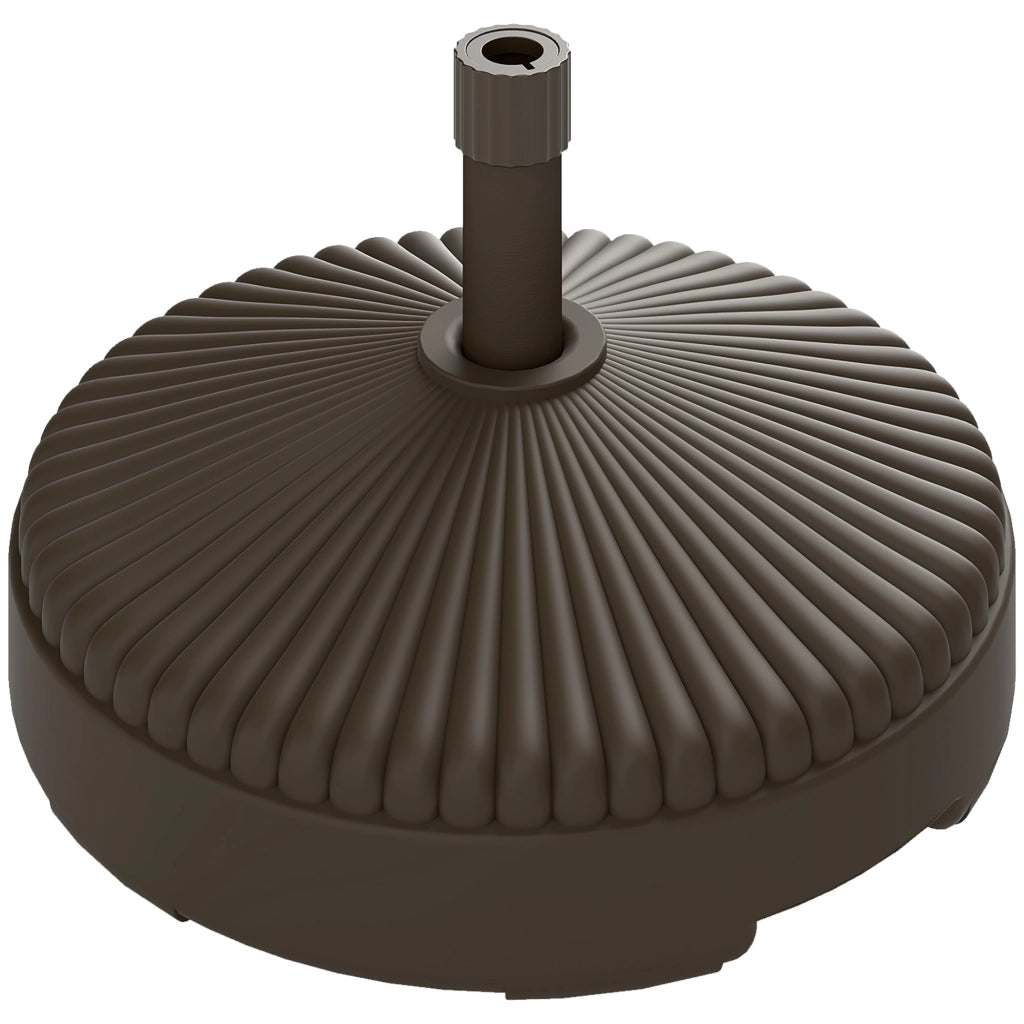 Base per Ombrellone da Giardino Riempiabile ¨C Zephmum ¨C 28 kg Sabbia 23 L Acqua ?55x30 cm Marrone