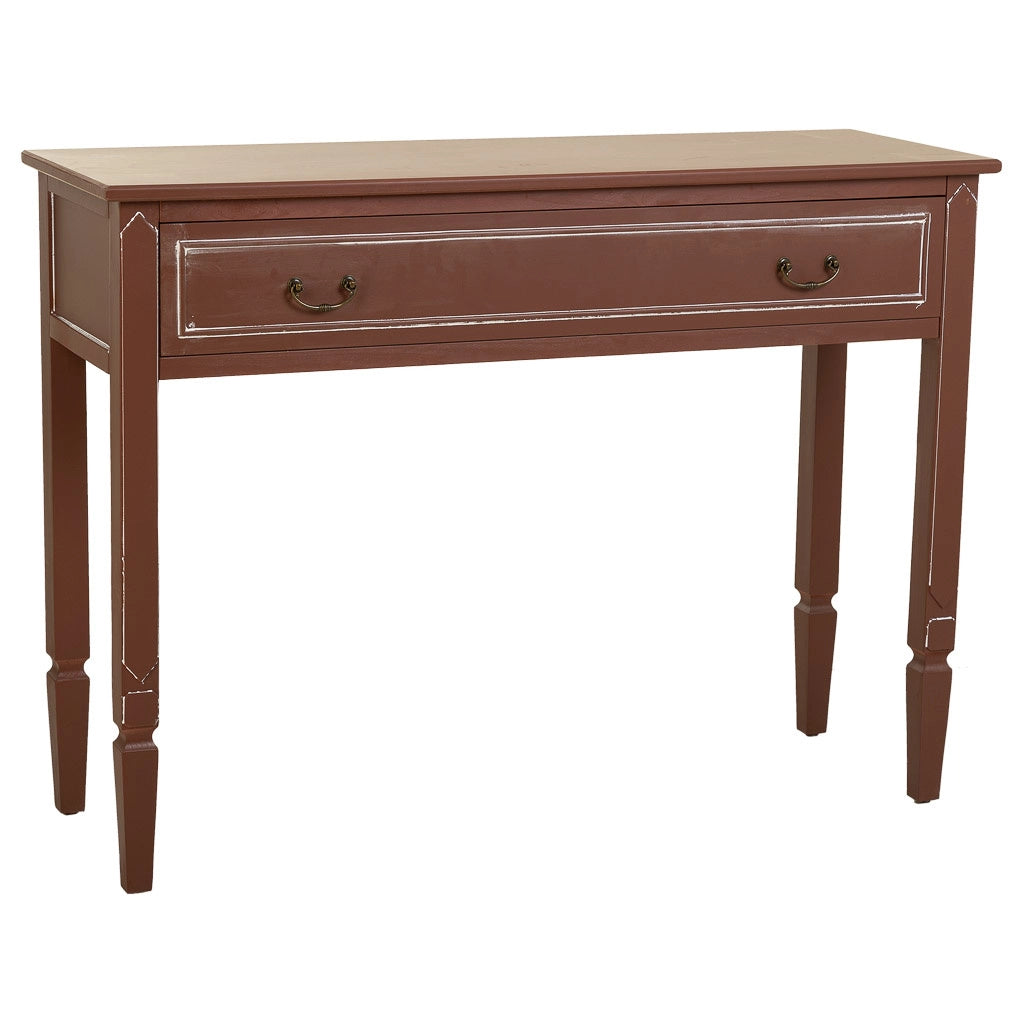 Mobile da ingresso in legno marrone 112x38x82h