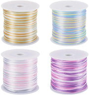 Fili in Nylon 4 Rulli - Cordoni Intrecciati - Filo a Cordoncino - Creare Gioielli DIY - Nodo Cinese - 1 mm di Diametro - Fili a Cordoncino