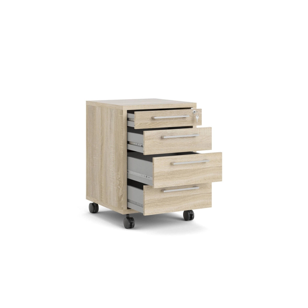 Cassettiera Ariosto, Settimino multiuso, Comò camera da letto, Mobile con cassetti, 49x48 h68 cm, Quercia