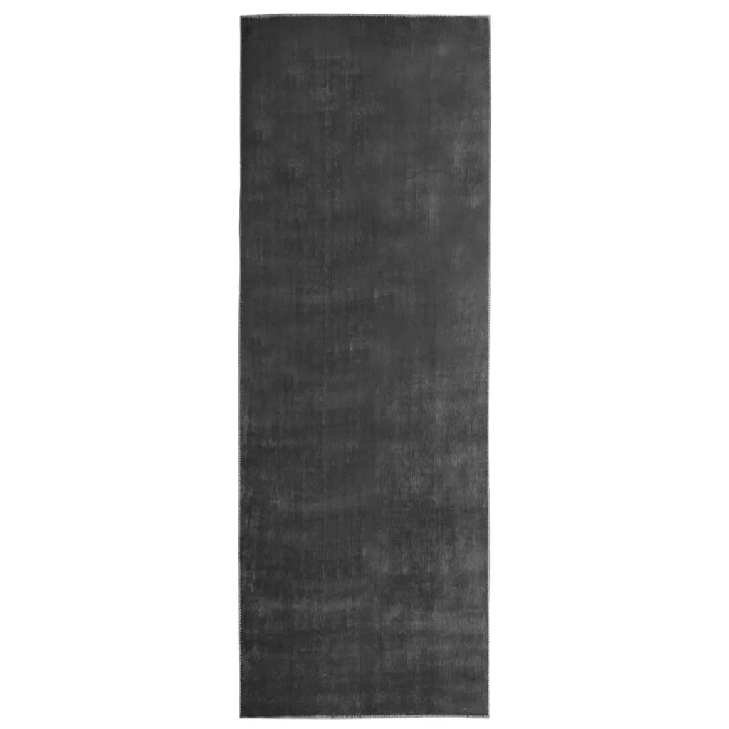 Tappeto Lungo Stampato Lavabile Antracite 80x300 cm Poliestere cod mxl 74354