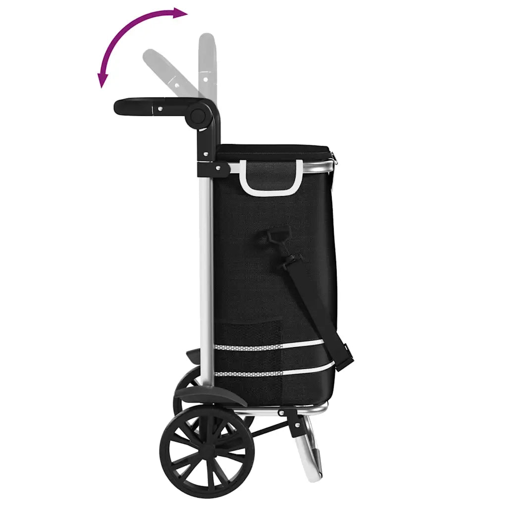 Carrello della spesa Nero 36,5 x 46,5 x 100,5 cm Tessuto Oxford 42002334