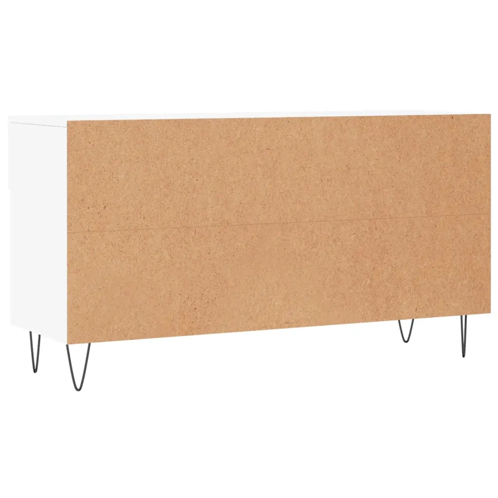 Panca Porta Scarpe-Sgabello-Panca Scarpiera Bianca 102x35x55 cm in Legno Multistrato 362757