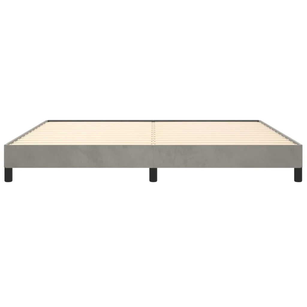 Giroletto senza Materasso-Struttura Letto Grigio Chiaro 200x200 cm Velluto 770918