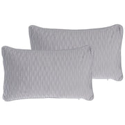 Set di 2 Cuscini decorativi motivo Grigio Rettangolare 30 x 50 cm Accessori decorativi moderni Tradizionali