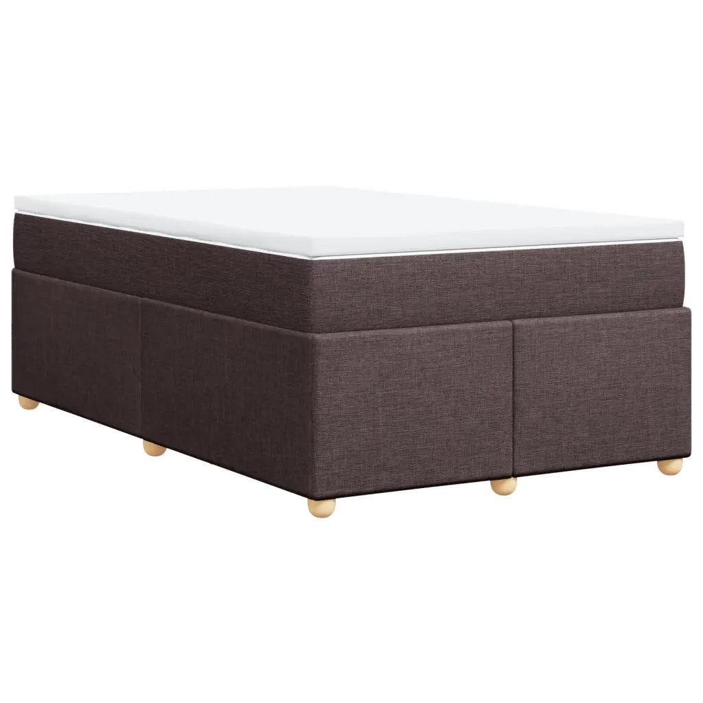 vidaXL Giroletto a Molle con Materasso Marrone Scuro 120x190cm Tessuto