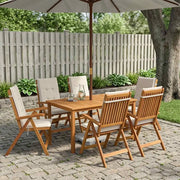 Set da pranzo da giardino 7 pezzi Naturale 3434578