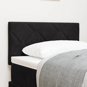 Testiera LED Nera Set di 2 Nera Tessuto e legno 80 cm Moderna