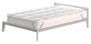 Topper Singolo Trapuntato 600 gr/mq con Elastici Plus Bianco