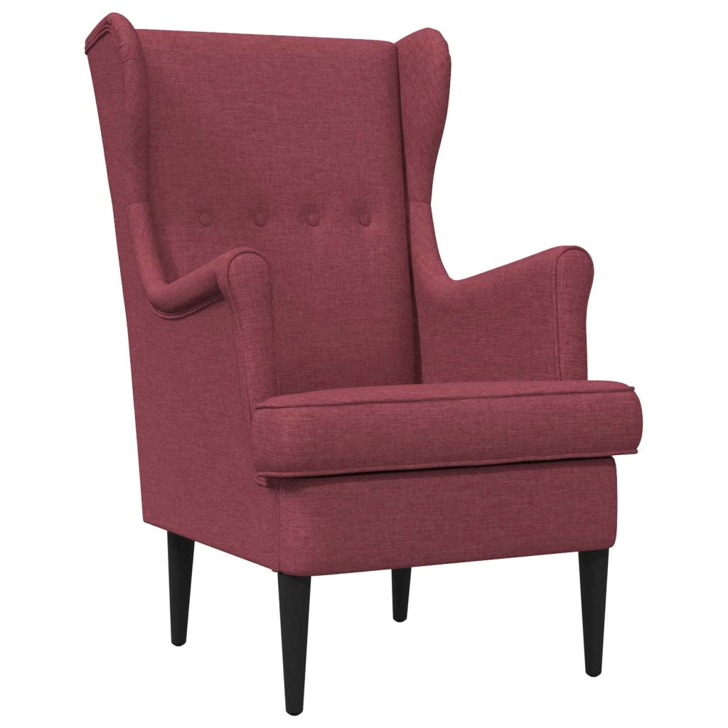 Poltrona | Sedia Relax Rosso Vino Tessuto