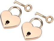 Set di ganci a forma di cuore - 2 pezzi - Metallo zincato - Dimensioni 30x39x6mm - Gancio a chiave