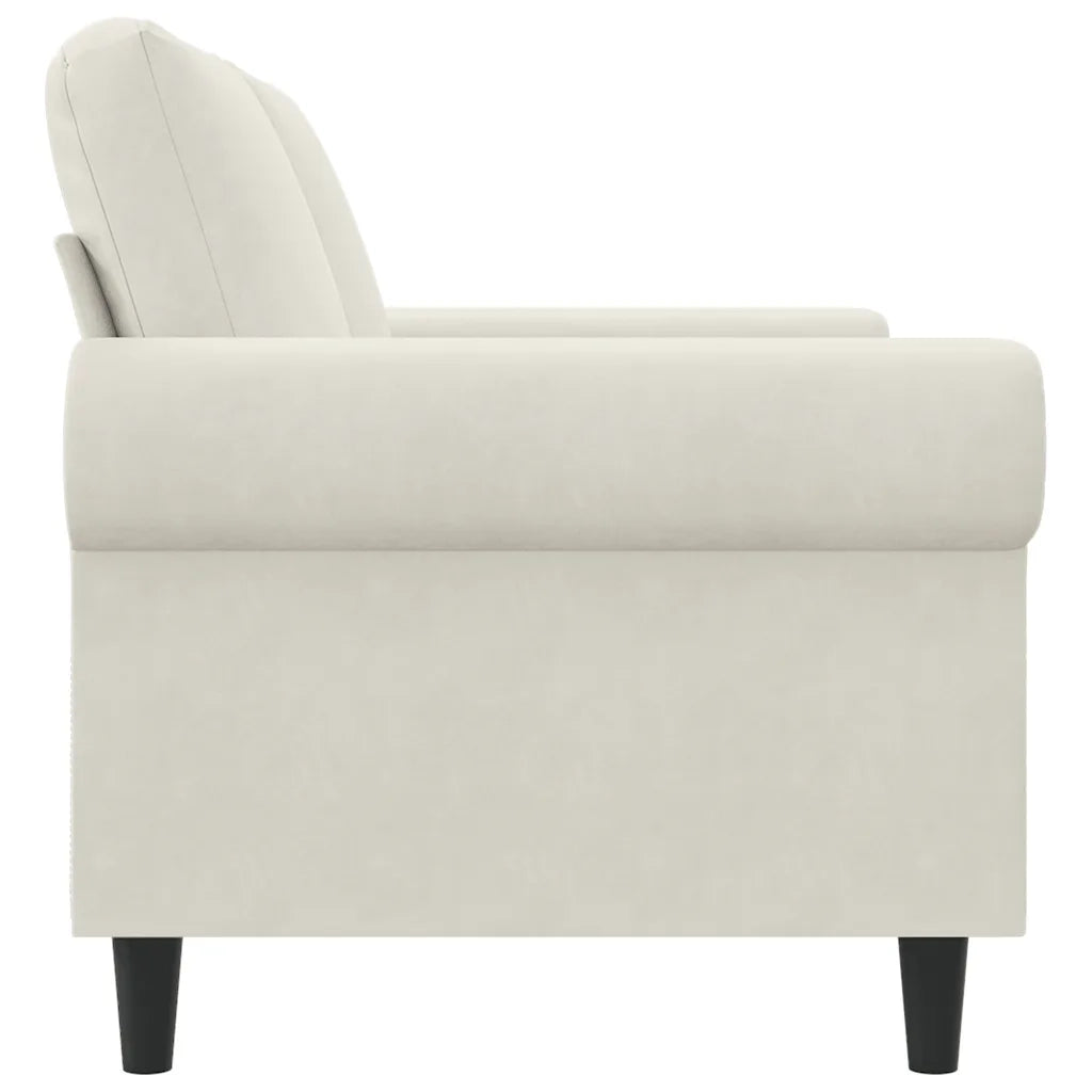 Divano a 2 Posti-Sofa 2 Posti crema 120 cm in Velluto 101766