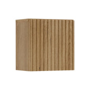 Cubo portaoggetti da bagno VANO 30 cm in rovere sospeso con porta