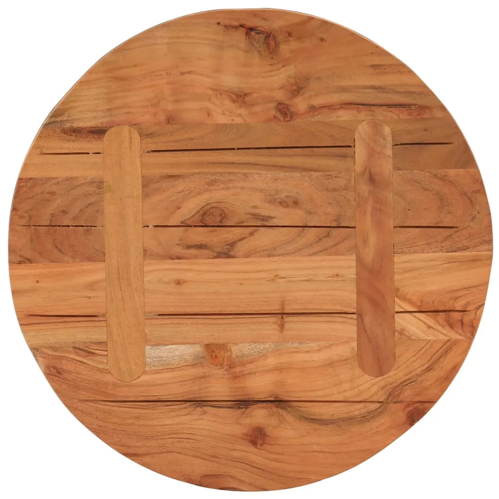 Piano per Tavolo Ã˜50x2,5 cm Rotondo in Legno Massello di Acacia