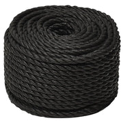 Corda | Fune da Lavoro Nera 10 mm 50 m in Polipropilene