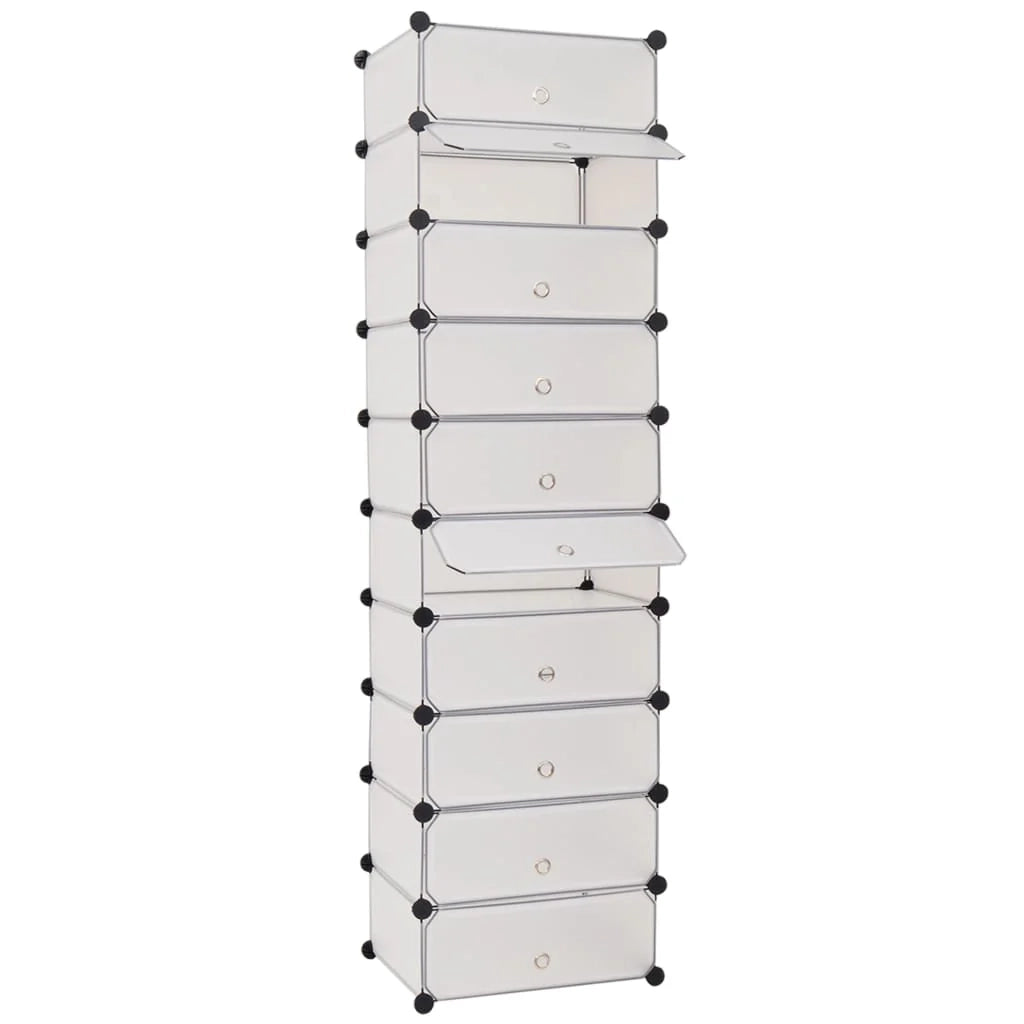 Scarpiera mobile contenitore per scarpe mobile ingresso/corridoio/soggiorno con 10 scomparti bianco 02_0021402