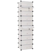 Scarpiera mobile contenitore per scarpe mobile ingresso/corridoio/soggiorno con 10 scomparti bianco 02_0021402