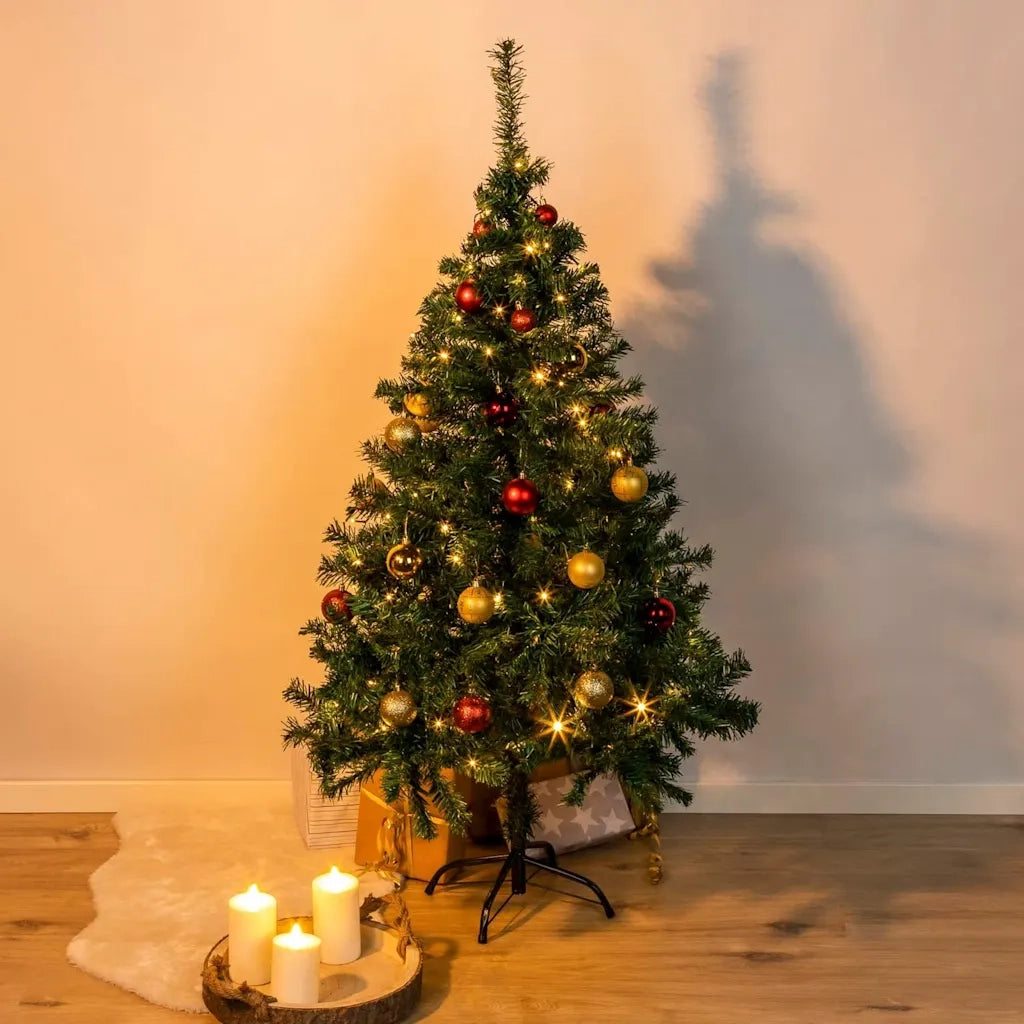 HI Albero di Natale con Supporto in Metallo Verde 150 cm 438381