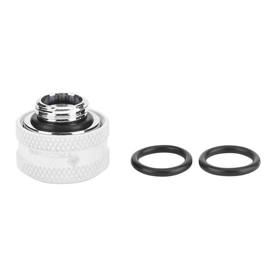 Fitting di raffreddamento acqua - Policarbonato/Lamiera di rame - 4 pezzi - Adatto per diametro esterno 16 mm - Anello di sigillaggio a tre strati - Utilizzo duraturo - Connessione di raffreddamento acqua