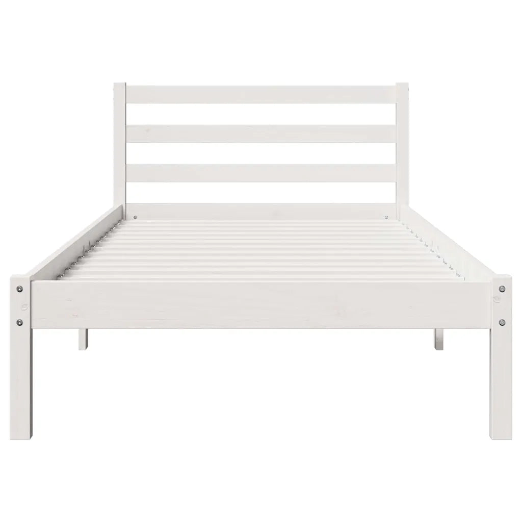 Struttura del letto con testiera Bianco 215,5 x 105,5 x 69,5 cm 869765