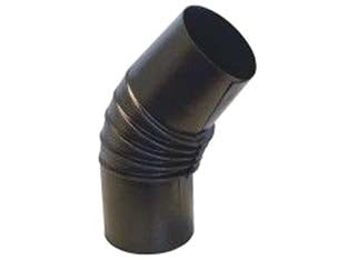 GOMITO 45  ° PORCELLANATO STUFE A LEGNA NERO OPACO ALA SMALTO CLASSIC   EE ¸ mm.120    ALA