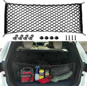 Retrattile per auto, rete per bagagliaio, universale, elastico, con ganci, rete per bagagliaio, stoccaggio, rete a maglia, bagagliaio, stoccaggio per la maggior parte dei tipi di veicoli (100 x 49 cm)