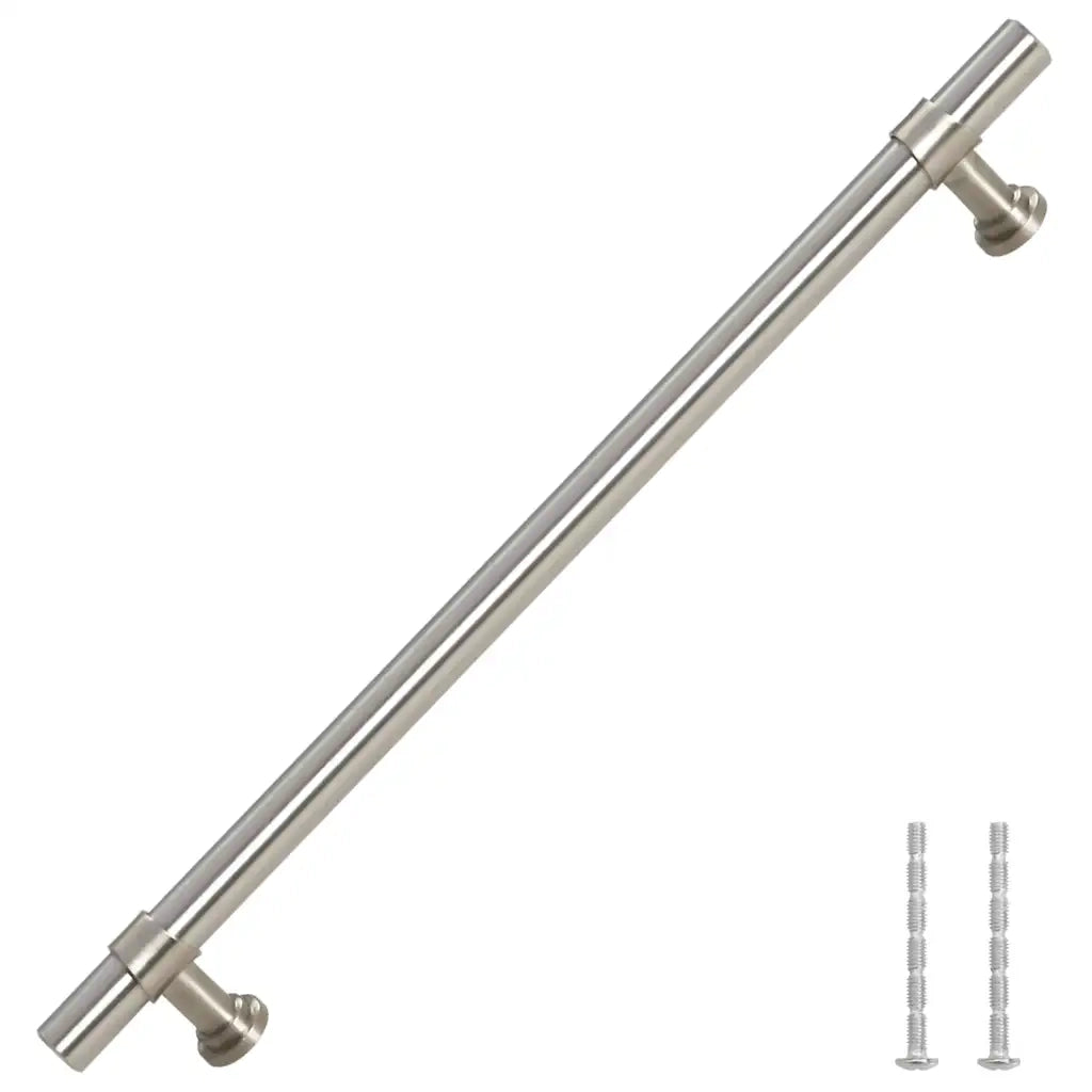 Maniglie per Mobili 5pz Argento 192mm in Acciaio Inoxcod mxl 132930