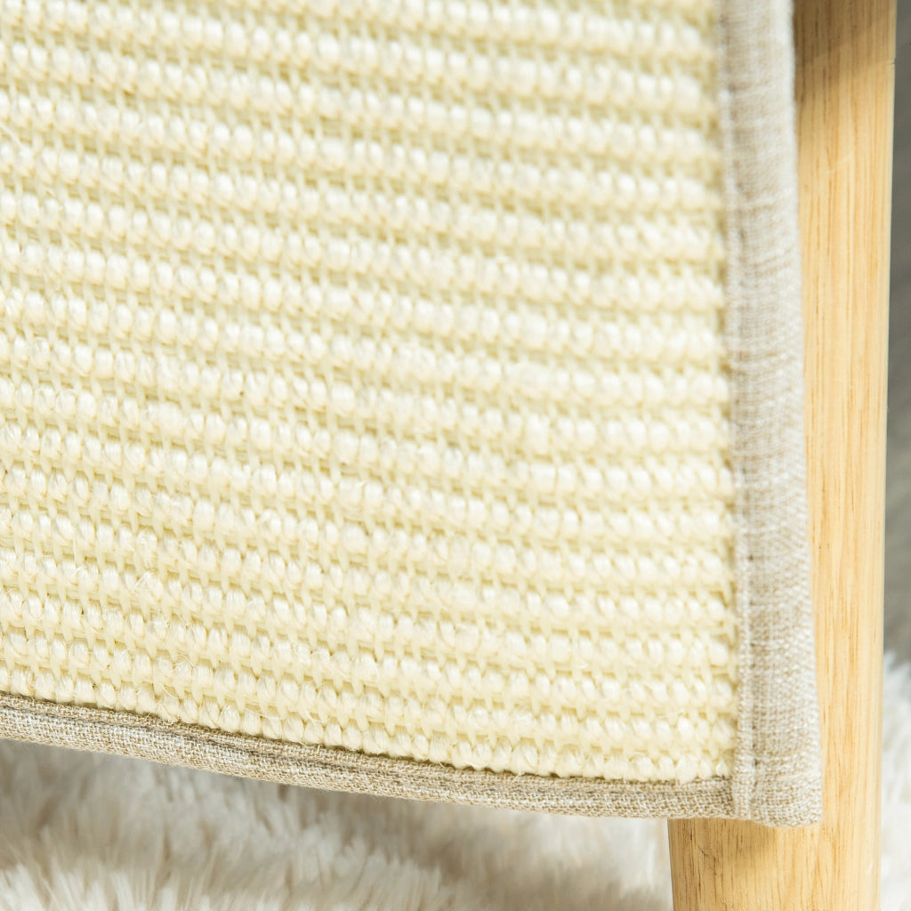 Tappeto graffiato per gatti ¨C zephmum ¨C Sisal beige e grigio 130x45 cm