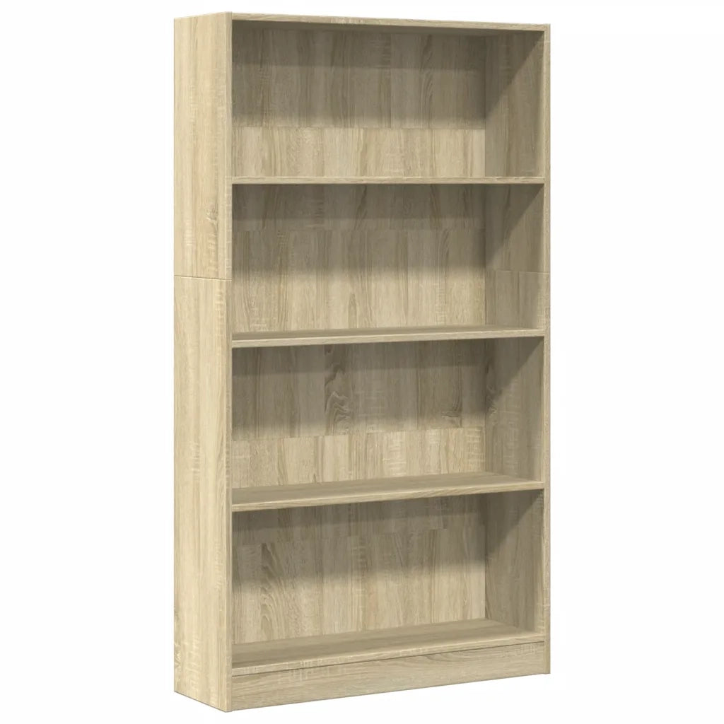 Libreria-Scaffale per Libri-Mobile di Stoccaggio Rovere Sonoma 80x24x143 cm in Legno Multistrato