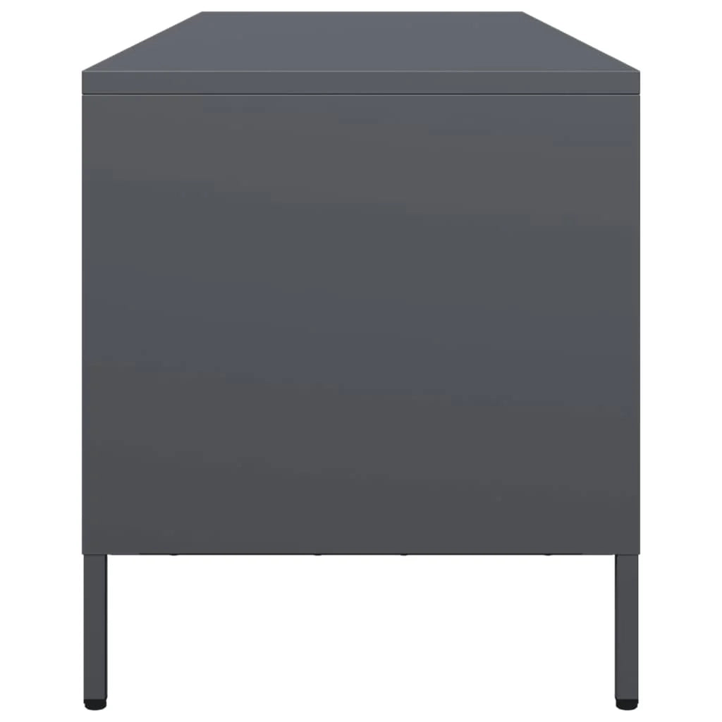 Mobile TV multimediale mensola TV credenza TV per sala da pranzo soggiorno camera da letto 135 x 39 x 43,5 cm acciaio laminato a freddo antracite 02_0026392