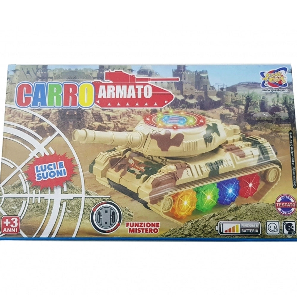 Trade Shop - Carro Armato Con Led Luci Suoni Funzione Mistero Arma Tiger Gioco Bambini Bimbo -