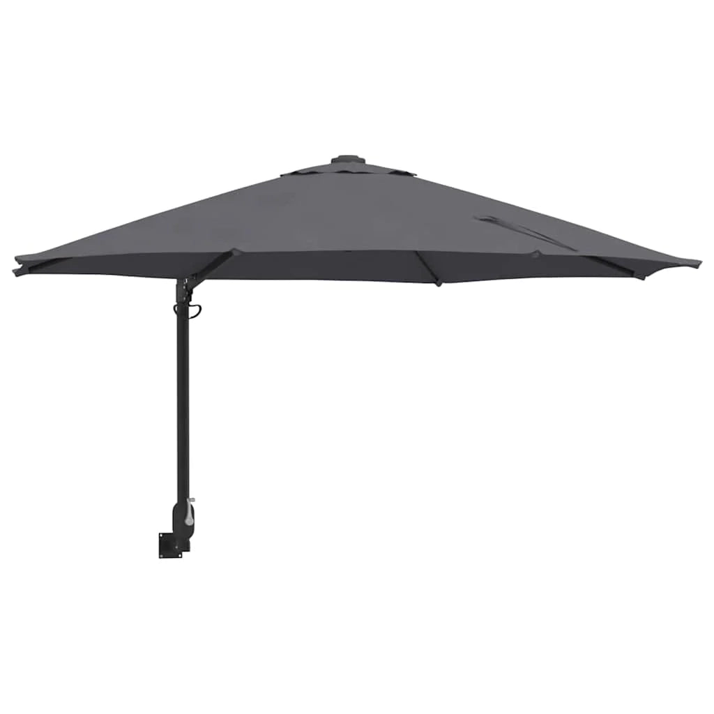 Moderno ombrellone da giardino basculante 248 x 248 x 148 cm per uso esterno design elegante in poliestere antracite 02_0058628