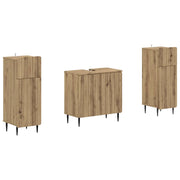 Set di Armadi da Bagno da 2 Pezzi ZWOLLE Rovere Artigianale 3418007