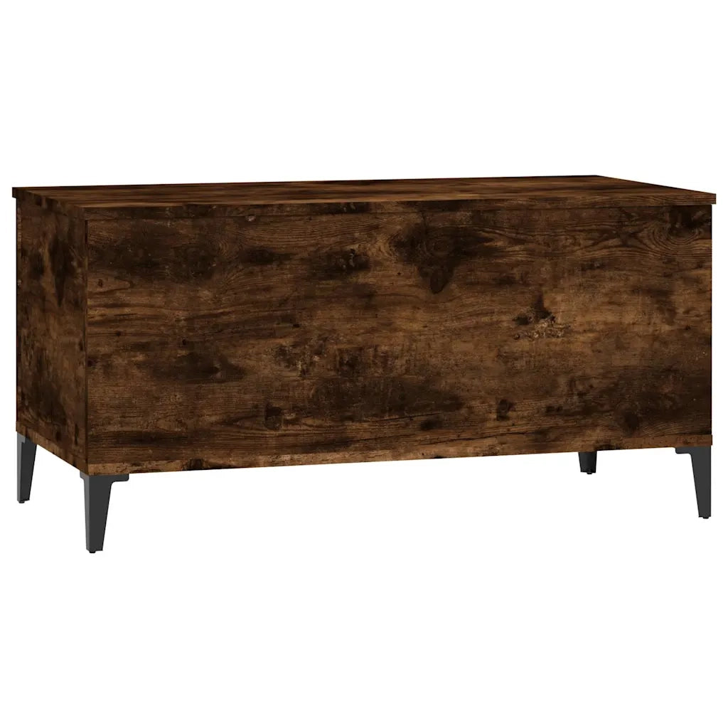 Tavolino da Salotto-Tavolino da soggiorno-Tavolo Rovere Fumo 90x44,5x45 cm Legno Multistrato 500791