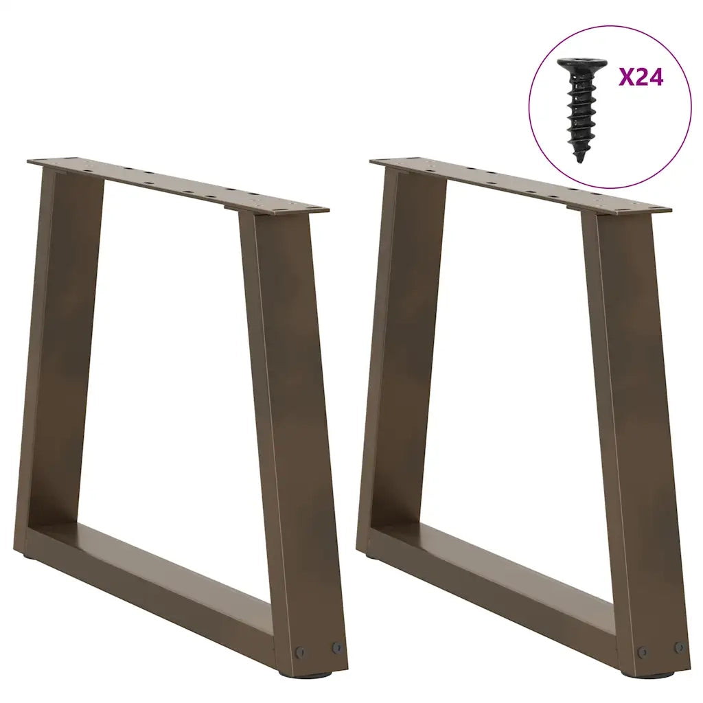 Gambe per Tavolino da CaffÃ¨ a Forma di V 2 pz Acciaio Naturale 60x(42-43,3) cm Acciaio