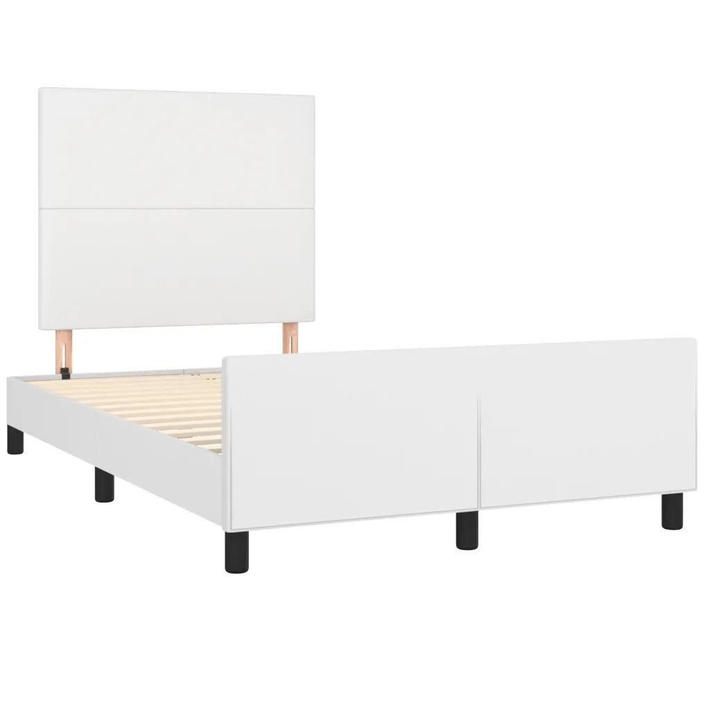 Giroletto con Testiera Bianco 120x200 cm in Similpelle 3125440