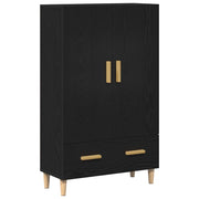 Credenza | Madia | Buffet da pranzo | Armadio da pranzo Rovere Nero 70 x 31 x 115 cm Legno multistrato